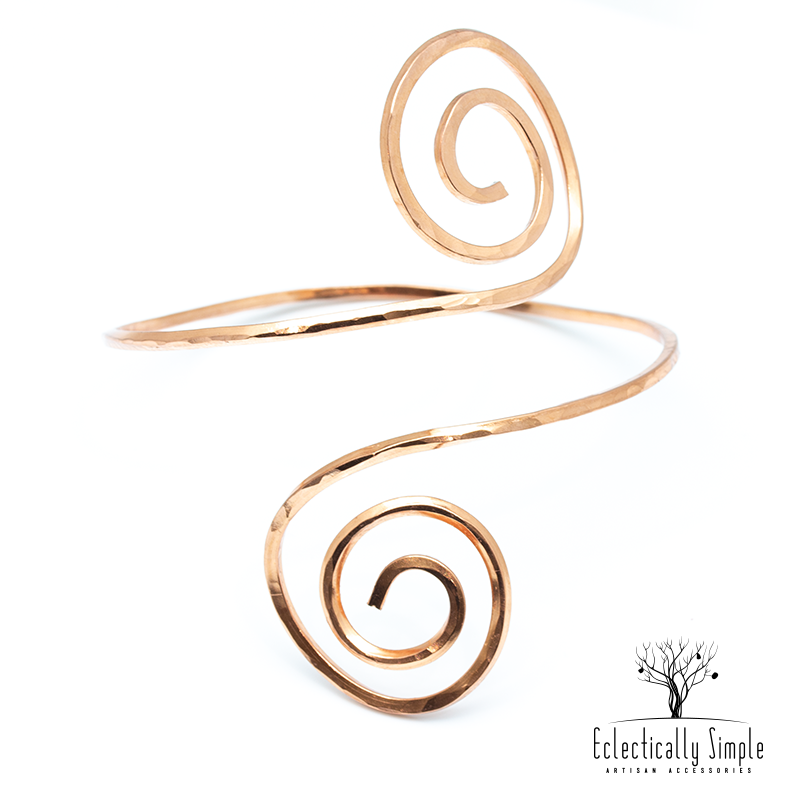Spiral Upper Arm Cuff - Eclectically Simple