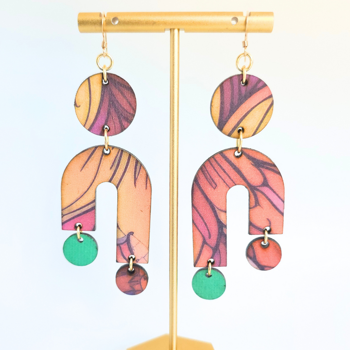 Zaha Arc Drop Earrings | Thread & Timber Collection