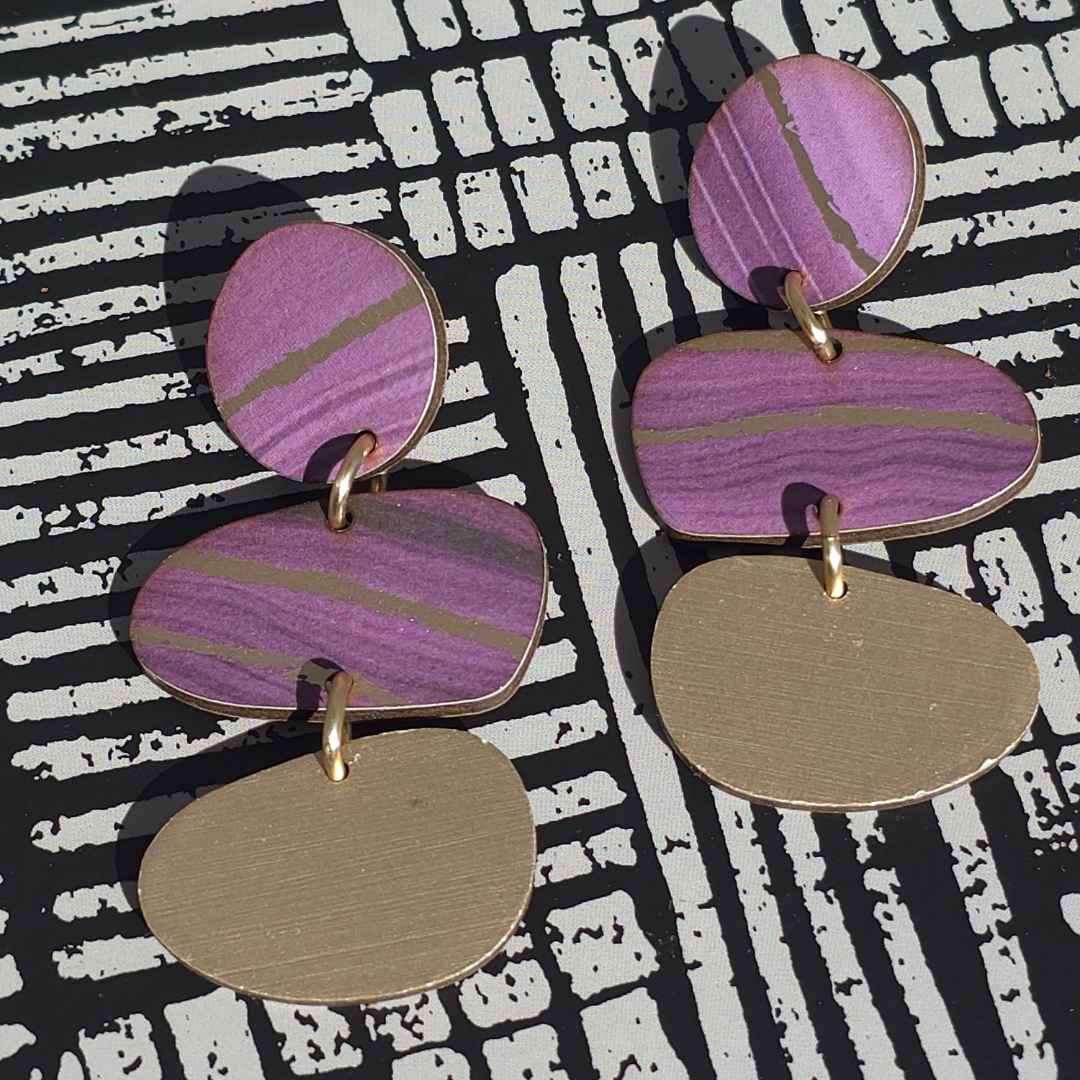 Stacked Pebble Drops | Thread & Timber Collection | Lightweight Wood & Textile Statement Posts