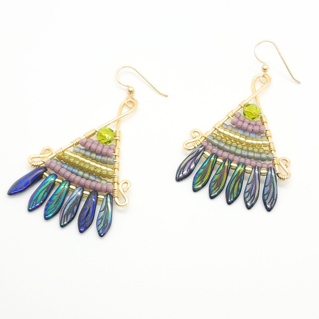 Felicity Earrings multicolored fan earrings.