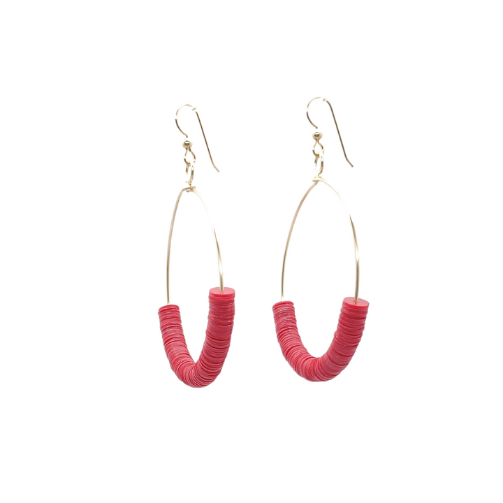 Apparel & Accessories > Jewelry Color Block Hoops , Women's Earrings - Eclectically Simple, LLC
