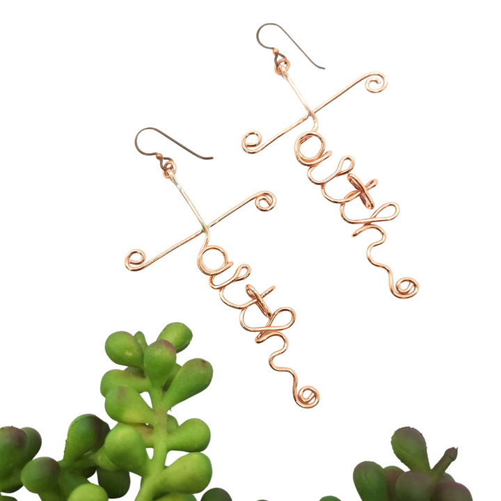 Apparel & Accessories > Jewelry Faith Earrings , Apparel & Accessories - Eclectically Simple, LLC