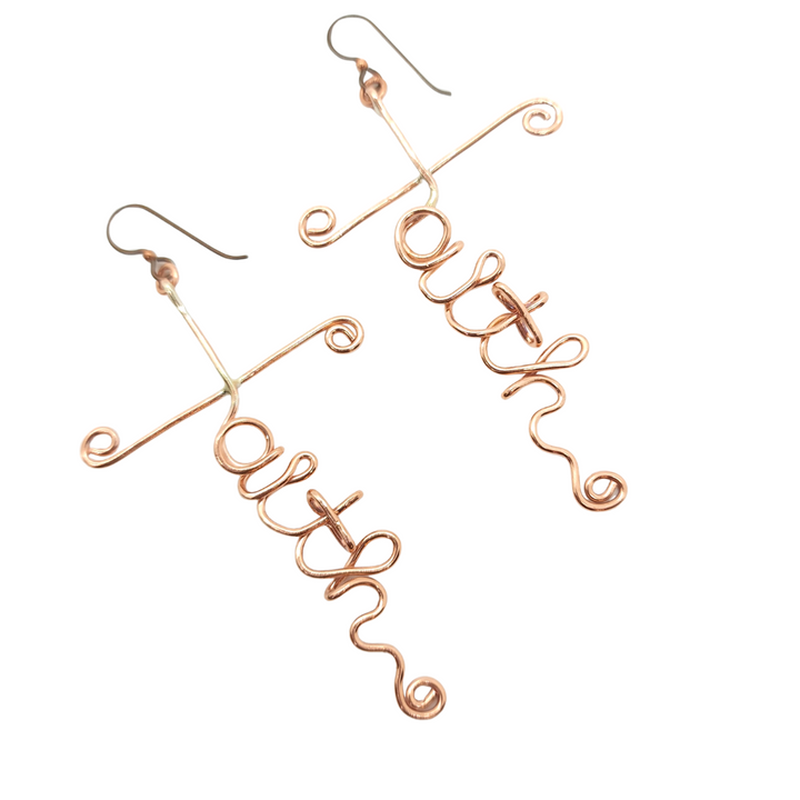 Apparel & Accessories > Jewelry Faith Earrings , Apparel & Accessories - Eclectically Simple, LLC