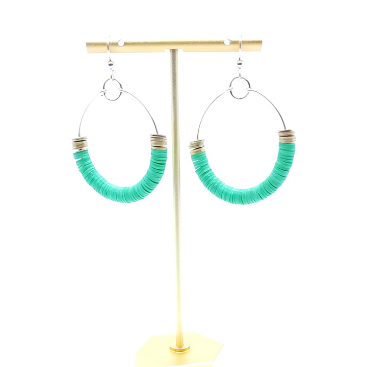 Apparel & Accessories > Jewelry Gold Mini Color Block Hoops , Women's Earrings - Eclectically Simple, LLC