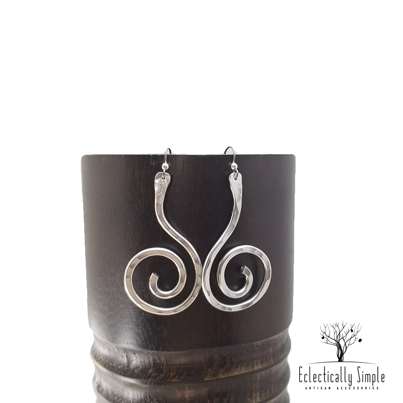 Aluminum Little Dipper Spiral Earrings Series 01 - Eclectically Simple