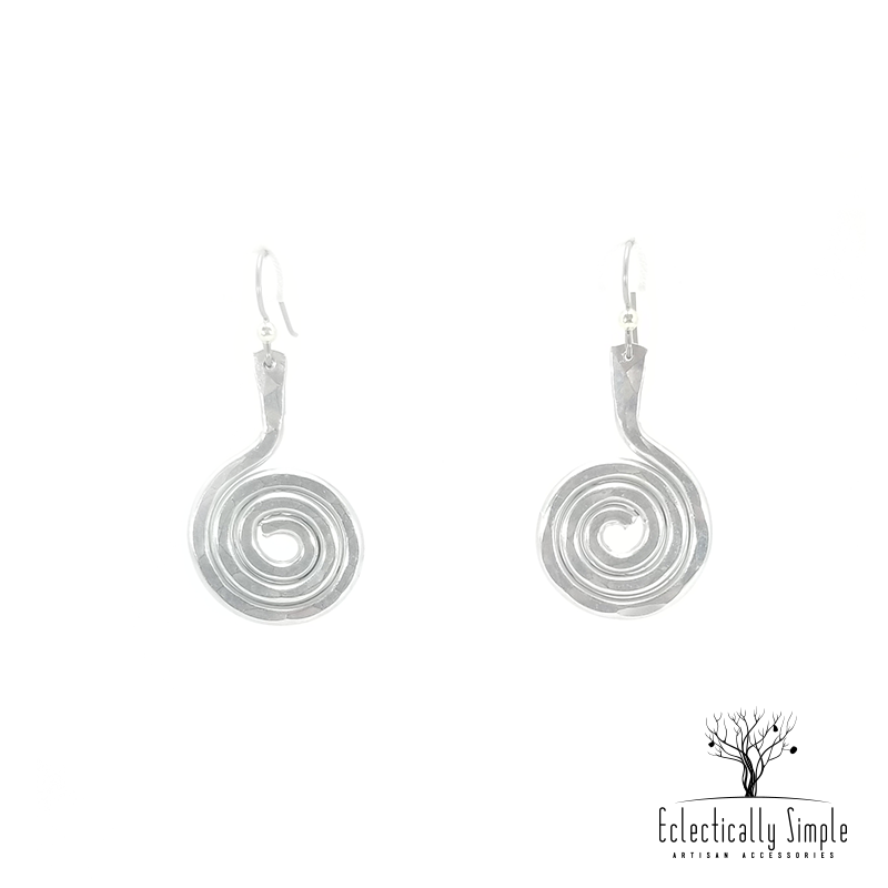 Aluminum Swirl Earrings Series 01 - Eclectically Simple
