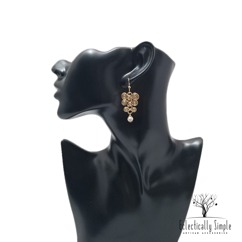 Gold Filled Vertebrae Earrings - Eclectically Simple