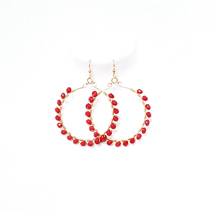 Gold Filled Gemstone Hoops - Eclectically Simple