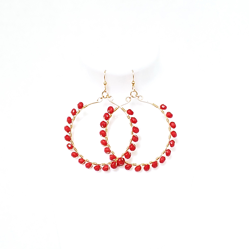 Gold Filled Gemstone Hoops - Eclectically Simple